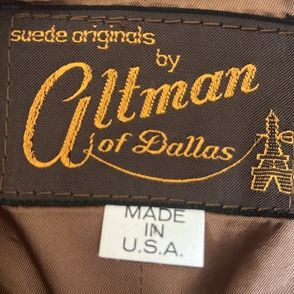 Vintage Brown Leather Blazer, Altman of Dallas - Picture 3 of 6